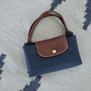 Longchamp Le Pliage Navy Medium Handbag